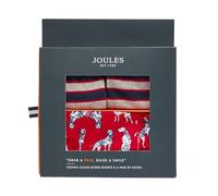 Joules Men's Put A Sock in It Hosiery, Red Dog, L