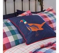 Joules Merry Check Cushion Navy