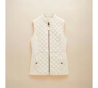 Women's Joules Minx Womens Diamond Quilt Gilet 223560 - Cream - Size: 16