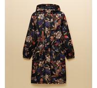 Joules Navy Bird Floral Holkham Waterproof Packable Raincoat