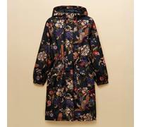 Joules Navy Bird Floral Holkham Waterproof Packable Raincoat Size 14