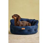 Joules Navy Chesterfiels Pet Bed Navy