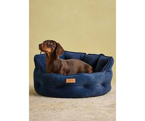 Joules Navy Chesterfiels Pet Bed Navy