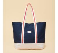 Joules Navy Promenade Canvas Tote Bag