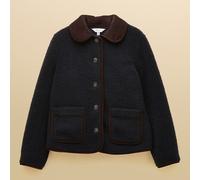 Joules Navy Sadie Collared Fleece Jacket