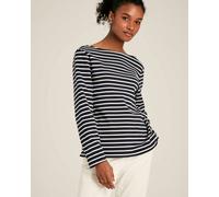 Joules New Harbour Womens Striped Breton Top - Navy Cream Stripe - Navy Cream Stripe - UK18 EU46 US14