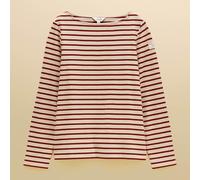 Joules Oat Russet Stripe Harbour Boat Neck Breton Top