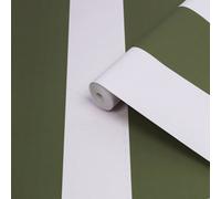 Joules Olive Harborough Stripe Smooth Wallpaper Sample