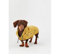 Joules Packable Golightly Raincoat For Dogs, Antique Gold Bee Print, Medium