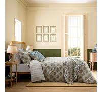 Joules Palm Geo Print Duvet Cover Set Creme & Multi