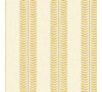 Joules Palm Leaf Stripe Wallpaper | Cream/Yellow