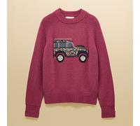 Joules Pink Rutland Applique Knitted Jumper