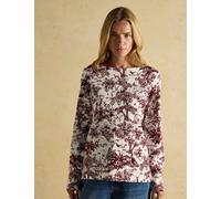 Joules Pure Cotton Countryside Print Boat Neck Top Red Mix