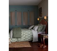 Joules Pure Cotton Juliette Stamp Bedding Set Green Mix