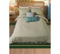 Joules Pure Cotton Ticking Stripe Bedding Set Blue Mix