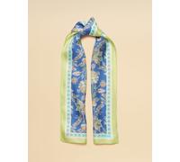 Joules Pure Silk Floral Scarf Blue Mix