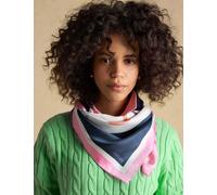 Joules Pure Silk Printed Square Scarf Cream Mix