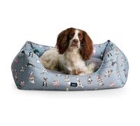 Joules Rainbow Dogs Box Bed Medium 69Cm X 52Cm X 25Cm