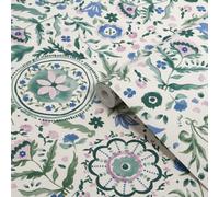 Joules Festival Flowers Print Wallpaper | Cream/Multi