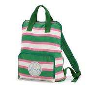 Joules Resort Stripe Travel Collection, Packaway Backpack, Carry On Foldable Daypack, Men’s and Women’s Gym Bags, Pink/Green