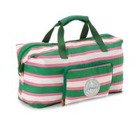 Joules Resort Stripe Travel Collection, Packaway Duffle Bag, Men’s and Women’s Gym Bags, Weekender Carry On, 33.4L, Pink/Green