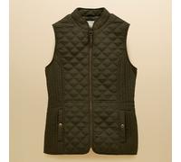 Joules Rosemary Green Minx Showerproof Diamond Quilted Gilet