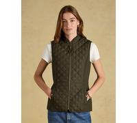 Joules Showerproof Quilted Zip Through Gilet Green