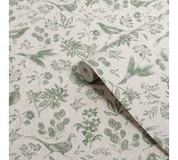 Joules Sophisticated Country Linen/green Pheasant Patterned Smooth Wallpaper