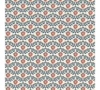 Joules Sophisticated Country Cream, Blue & Red Stately Floral Patterned Smooth Wallpaper