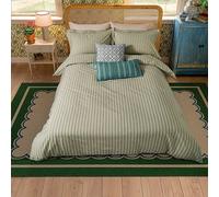 Joules Ticking Stripe Duvet Cover King Size Blue Green