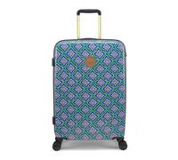 Joules Tile Diamond Collection Hardside Luggage, 4 Wheel Troller Spinner Suitcase, Medium 25 x 66 x 43.5 cm