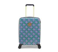 Joules Tile Diamond Collection Hardside Luggage, 4 Wheel Troller Spinner Suitcase, Small Cabin Carry On 20 x 53.5 x 37 cm