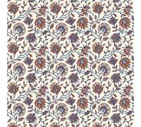 Joules Trailing Indienne Floral Wallpaper | Blue/Orange