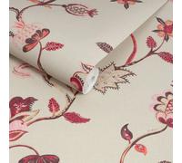 Joules Tree Of Life Floral Red/pink Wallpaper