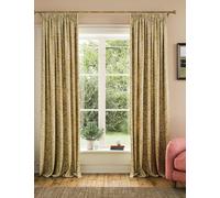Joules Twilight Ditsy Pure Cotton Pencil Pleat Blackout Curtains Gold