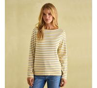 Joules UK10 Ladies New Harbour Stripe Top - Gold Stripe