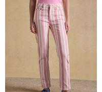 Joules UK10 Women's Slim Straight Leg Jean - Pink Stripe