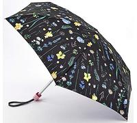 Joules Wild Flowers Navy Blue Pink Compact Tiny Folding Umbrella Handbag Size