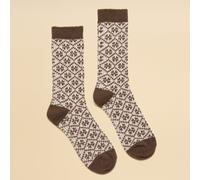 Joules Women's Cosy Geo Socks - Chocolate - Size: One Size