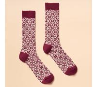 Joules Women's Cosy Geo Socks - Red - Size: One Size