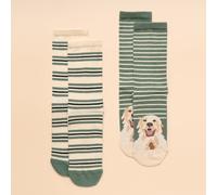 Joules Women's Everyday 2 Pack Socks - Cream Print - Size: One Size