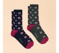 Joules Women's Everyday 2 Pack Socks - Dark Green