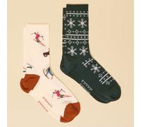 Joules Women's Everyday 2 Pack Socks - Green - Size: One Size