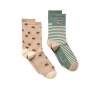 Joules Womens Everyday 2 Pack Socks (Khaki/Stone)