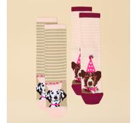 Joules Women's Everyday 2 Pack Socks - Multi-Print - Size: One Size