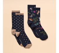 Women's Everyday 2 Pack Sock, Multi Coloured One Size