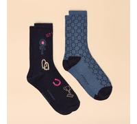 Joules Women's Everyday 2 Pack Socks - Navy - Size: One Size