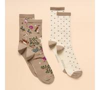 Joules Women's Everyday 2 Pack Socks - Nude - Size: One Size