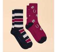 Joules Women's Everyday 2 Pack Socks - Red - Size: One Size