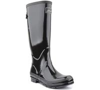 Joules Women's Fieldwelly Gloss Rain Boot, True Black, 4 UK